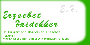 erzsebet haidekker business card